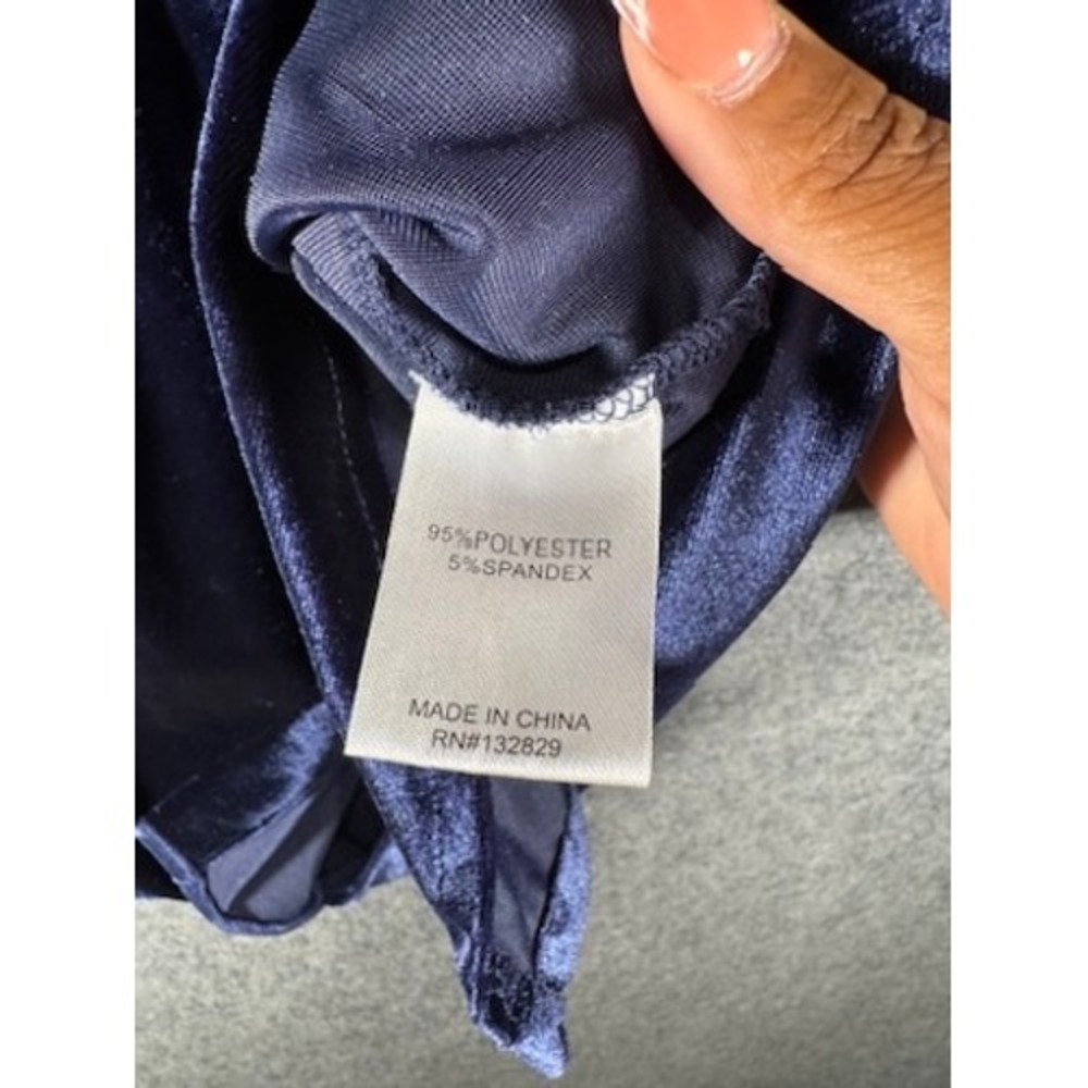 superdown Navy Velvet Tunic - Picture 3 of 7